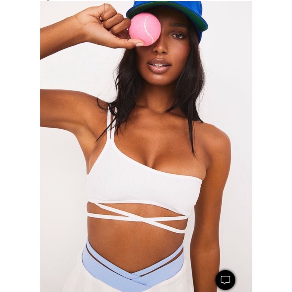 For love and lemons NWT Victoria’s Secret white strappy sports bra